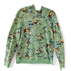 POLO RALPH LAUREN Green All Over Marlin Print Hoodie Sweatshirt Y‎ 18-20 / Men S